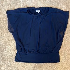 JM Collection Navy blue blouse. Size XL